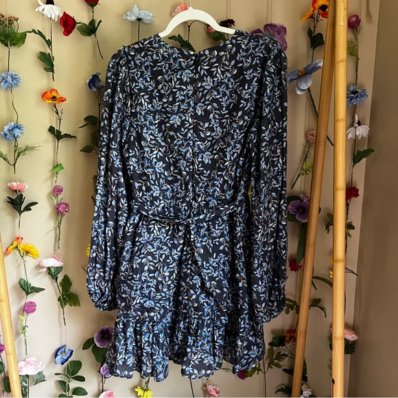 BARDOT Kiera Floral Long Sleeve Wrap Minidress, XS - Picture 4 of 7